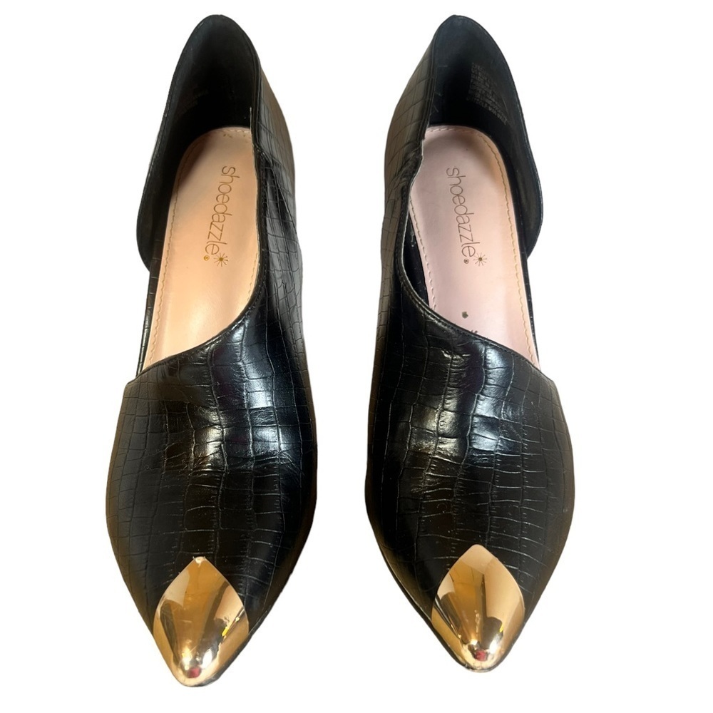 Shoe Dazzle Women's Pump Size 8 Black Heels